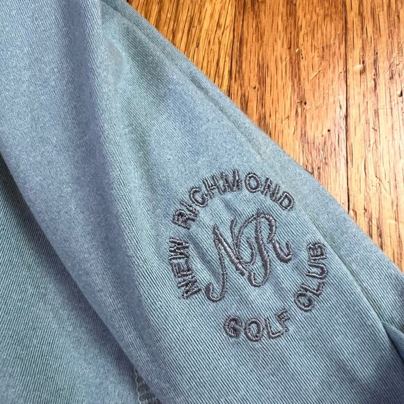 Swannies Shirt Mens Small Performance Quarter Zip Long Sleeve Golf Green Blue - Picture 3 of 9